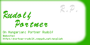 rudolf portner business card